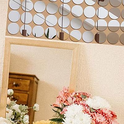 Disco Mirror Tiles Small Square Mirror Decals Mirror Stickers Square Glass  Mirrors Tiles For Home Decorative
