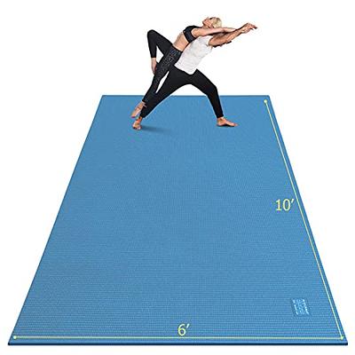 Gorilla Mats Premium Large Yoga Mat – 6' x 4' x 8mm Extra Thick & Ultra  Comfortable, Non-Toxic, Non-Slip Barefoot Exercise Mat – Works Great on Any  Floor for Stretching, Cardio or