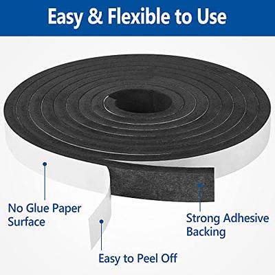 Self Adhesive Foam Tape Weatherstrip 1/4In x 1/8In x 66Ft High