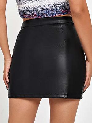 SheIn Women's Plus Above Knee Stretchy Pencil Skirt for Office Wear Black Large  Plus at  Women's Clothing store