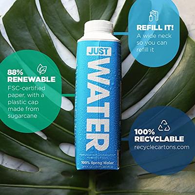 JUST water bottle now includes plant-based materials