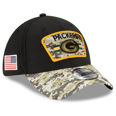 Green Bay Packers New Era Black 2023 Salute to Service Knit Hat - Men's