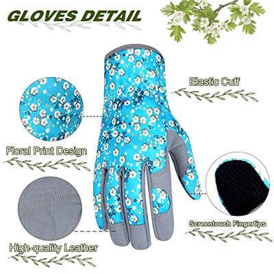 MSUPSAV Thorn Proof&Puncture Resistant Gardening Gloves with Grip,Garden  Gloves for Women, Leather Work Gloves,Gifts