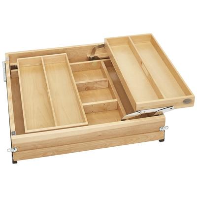 Rev-A-Shelf 33-1/8 Inch Width Wood Spice Drawer Insert, Natural