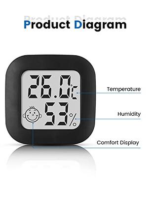 Digital Hygrometer Indoor Thermometer Room Thermometer and Humidity Gauge  with Temperature Humidity Monitor for Greenhouse, Garden, Cellar - Yahoo  Shopping