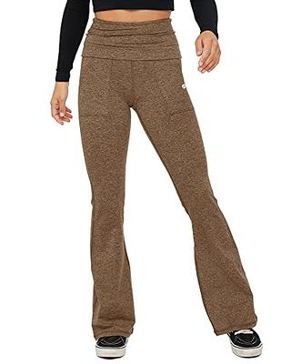 Buy nuveti Women's High Waisted Boot Cut Yoga Pants 4 Pockets Workout Pants  Tummy Control Women Bootleg Work Pants Dress Pants, Poinsettia, X-Small at