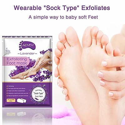 Foot Peel Mask - Baby Soft Skin Foot Mask - Remove Dead Skin  Foot Spa Foot  Care Women's Peeling Mask with Lavender Men's and Women's Foot Peeling Mask  Exfoliating (2 Pairs)