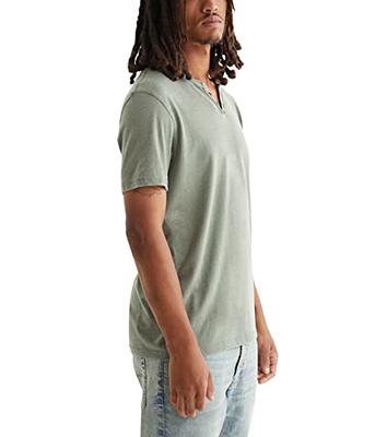  Lucky Brand Mens Venice Burnout Notch Neck Tee Shirt