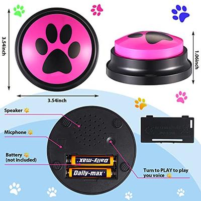 PETGEEK Automatic Dog Treat Dispenser, Dog Puzzle Memory Training Activity  Toy- IQ Training Dog Button Feeder, Remote Dog Button Treat Dispenser for