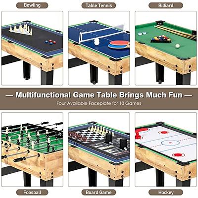 YDDS 7-in-1 Multi Game Table- Combo Game Table Set Included Foosball, Air  Hockey, Shuffleboard, Ping Pong, Chess, Bowling, and Backgammon for Home,  Game Room, Friends & Family - Yahoo Shopping