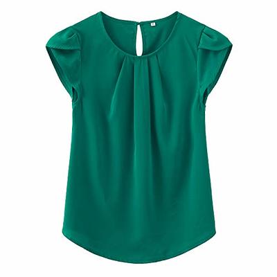 Beluring Women's Summer Shirts Short Sleeve Tops Solid Color Tees