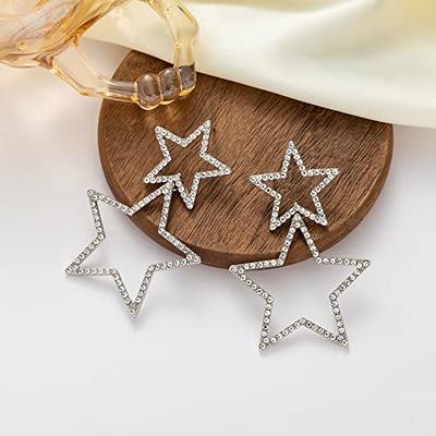  Colorful Crystal Star Earrings for Women Dangling Silver Star  Drop Earrings Star Dangle Earrings for Teen Girls Star Jewelry : Clothing,  Shoes & Jewelry