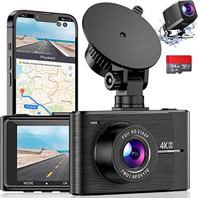 Edospor 4K Dash Cam Front and Rear Builtin Wifi GPS Dash Camera 3