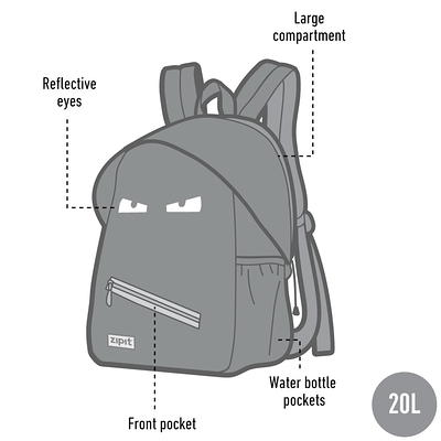 ZIPIT Adventure Backpack & Lunch Bag for Boys, Cute Book Bag for