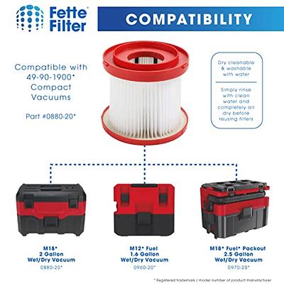  Fette Filter - Pleated Vacuum Filter Compatible with