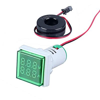 bayite DC 5-120V 100A Mini Digital Current Voltage Amp Meter Ammeter Gauge  with Hall Effect Sensor Transformer