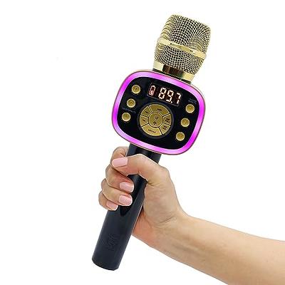 Karaoke Microphone Bluetooth Wireless Professional Dynamic Mic Portable  Singing Machine for Home KTV Party Adult/Kid Gift