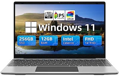  jumper Laptop 12GB DDR4 256GB SSD, Intel Celeron Quad Core CPU,  Lightweight Computer with 14 Inch Full HD Display, Windows 11 Laptops, Dual  Speakers, 2.4/5.0G WiFi, 35.52WH Battery, USB3.0, Type-C. : Electronics