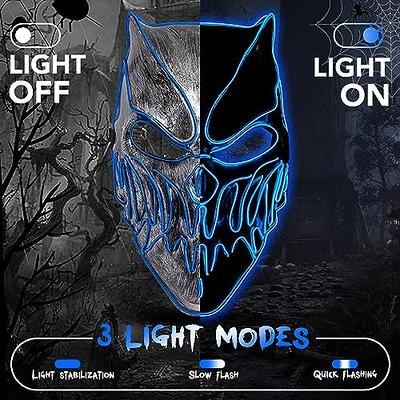 SZILBZ Halloween Mask Purge,Scary Mask LED Light Up Mask Cosplay,3 Lighting  Modes,for Halloween Festival Cosplay Costume Parties Carnival for Boy  Girls(Blue) - Yahoo Shopping