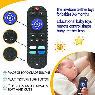 Remote Control Teether Toy for Babies,Baby Teething Toys Tv Remote Shape  with Pacifier Clip（Black） - Yahoo Shopping