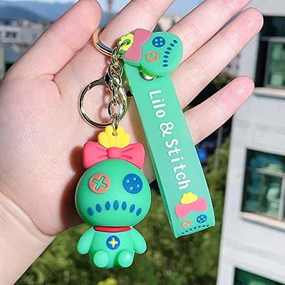 Anime Disney Stitch Keychain Cute Cartoon Doll Lilo & Stitch Keyring Pvc  Car Key Chain Fashion Backpack Pendant Kids Toys Gifts 