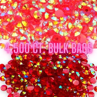 John Bead Acrylic Round Flat Back Rhinestones 6mm (ss28) Crystal 1000pcs/bag - Red