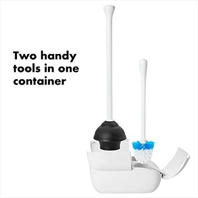 2-pack OXO Toilet Brush and Canister Set, Two Replacement Brush Heads  Included