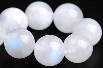 10MM Genuine Natural White Flash Milky Moonstone Beads Grade A