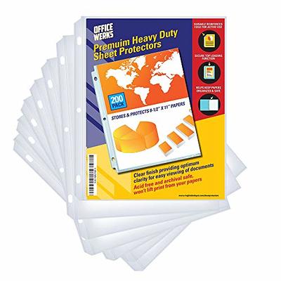 Kakalote Sheet Protectors 100 Pages,A4 11 Holes Punched Pocket