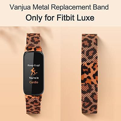 Metal Band for Fitbit Luxe Bands Women Men, Stainless Steel Mesh Loop  Adjustable Magnetic Wristband Replacement Strap Compatible with Fitbit Luxe  Fitness and Wellness Tracker (Leopard) - Yahoo Shopping