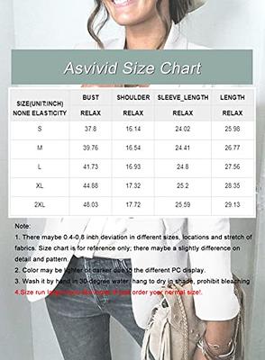 Asvivid Women's Denim Jacket Long Sleeve Washed Jean Jacket Casual Graphic Print Button Front Loose Fit Coat Outwear, Size: Large, Blue