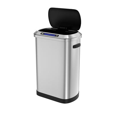 Hefty 13.3 Gal. Touch Lid Trash Can White (2-Pack) HFTCOM-2166000