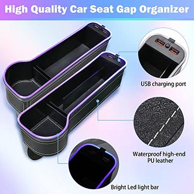 Car Seat Gap Filler and Organizer - PU Leather Car Seat Crevice Storage  with Charging Ports for Front Seat, Adjustable Automotive Console Side  Pocket for Phone, Glasses, Keys, Cards (Brown) - Yahoo Shopping