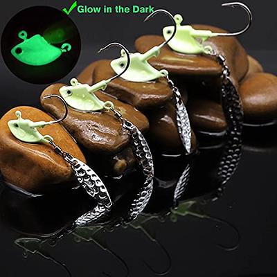 Dovesun Fishing Jig Heads Underspin Jig Heads with Willow Blade Glow in  Dark 1/8oz(3.5g) 10pcs - Yahoo Shopping