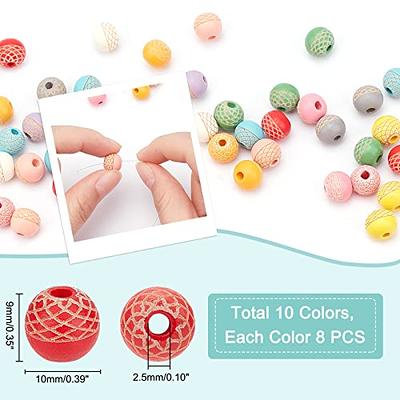 PH 100pcs 14mm Colored Round Wood Beads Wood Craft Beads for Jewelry Making  - Yahoo Shopping