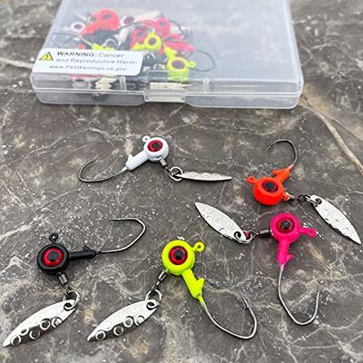 Bombite 20pcs Crappie Jig Heads,Fishing Lures Jig Head with