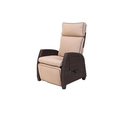 BANSA ROSE Outdoor Adjustable Metal Patio Recliner with