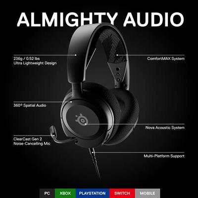 SteelSeries Arctis Nova Pro Wireless Multi-System Gaming Headset - Premium  Hi-Fi Drivers - Active Noise Cancellation - Infinity Power System - Stealth