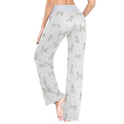 Ollabaky Women's Pajama Pants Dogs Medium Poodle PJs Bottoms for Women Wide  Leg Sleep Lounge Pants, L - Yahoo Shopping
