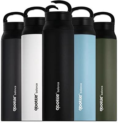 Insulated Water Bottles 24 oz, Santeco Stainless Steel Bottles with Lanyard  & Wide Mouth Spout Lid, Leak Proof, Double Wall Vacuum Water Bottle, Keep