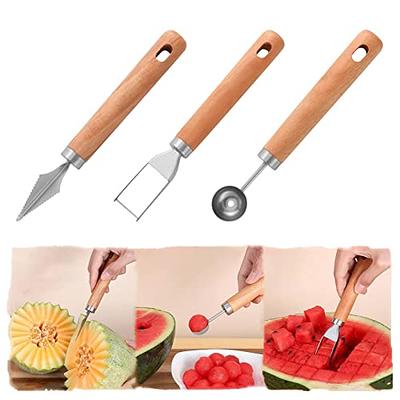 Melon Baller Scoop,Stainless Steel Fruit Decoration Carving Knife