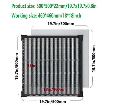 GSD Honeycomb Laser Bed with Aluminum Plate, 19.7 x 19.7 x 0.87inch  Honeycomb Working Panel