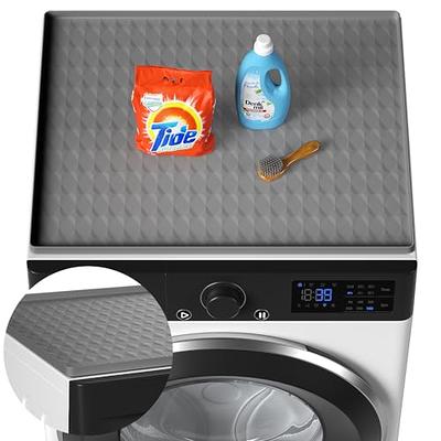 Washranp Washer and Dryer Dust Covers,Solid Color Anti-slip Absorbent  Fridge Top Protector Mat for Home