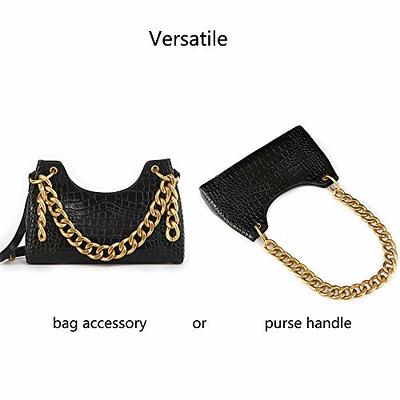 4 Pieces Purse Chain Strap 7.9 Inch DIY Flat Chain Strap Purse Strap  Extender Handle Bag Accessories Charms Decoration for Purse Handbags  Shoulder Bag