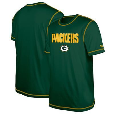 Men's New Era Gold Green Bay Packers Colorblock Current Pullover