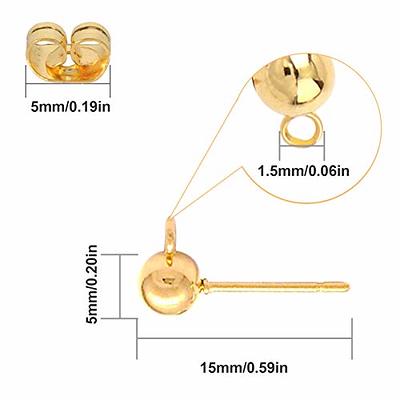 Gold Earring Hooks 200Pcs 14K Gold Plated Earring Hooks for Jewelry Making  Hypoallergenic Gold Earring Findings for Jewelry Making Bulk Pack