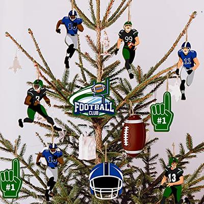 College Sports NFL Christmas Inspired Wood Ornaments - Teeholly