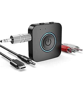 Bluetooth 5.1 Transmitter Audio Wireless Adapters 3.5mm Jack TV Stereo 