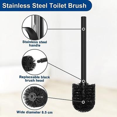 Black Stainless Steel Toilet Paper Holder with Hand Rack Set Toilet  Odor-proof Floor Paper Towel Holder with Toilet Brush