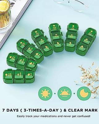  Zoksi Vitamin Bottle Organizer, Supplement Organizer with 7  Large Compartments, Medicine Pill Dispenser with Two Lids, Pill Storage  Container for Monthly Medication : Health & Household